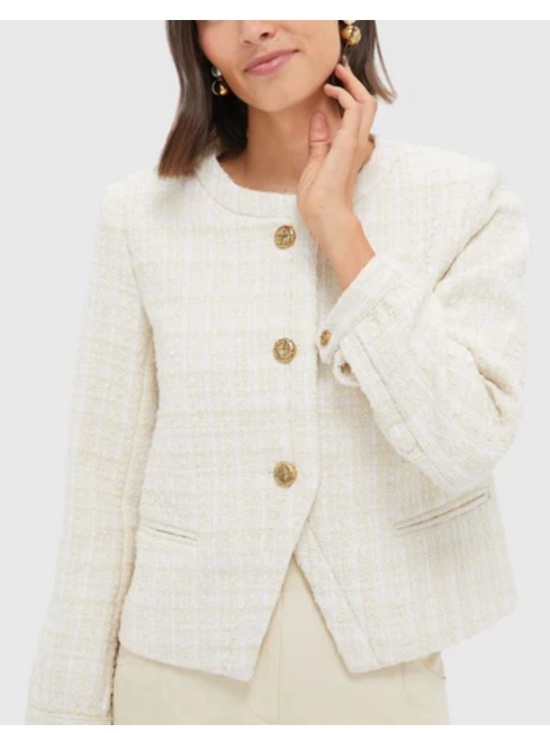 Tuckernuck Jackets & Blazers - Tuckernuck Cream Tweed Sommers Jacket